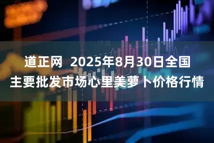 道正网  2025年8月30日全国主要批发市场心里美萝卜价格行情