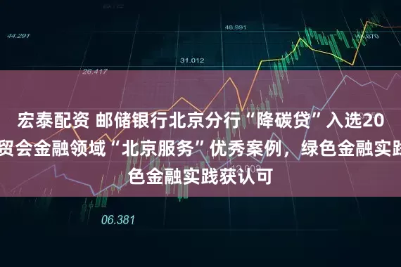 宏泰配资 邮储银行北京分行“降碳贷”入选2025年服贸会金融领域“北京服务”优秀案例,绿色金融实践获认可